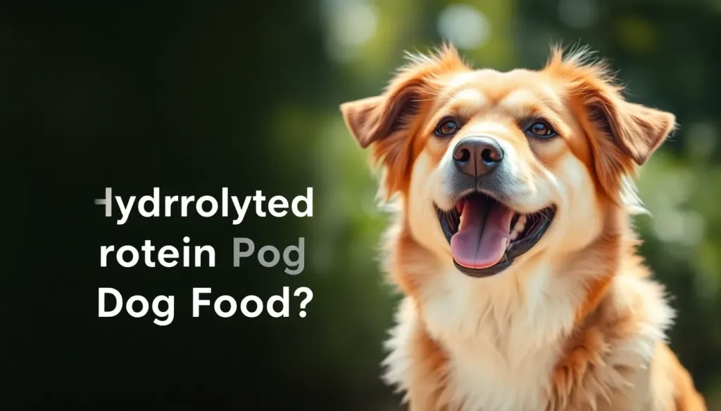 What is hydrolyzed protein dog food?